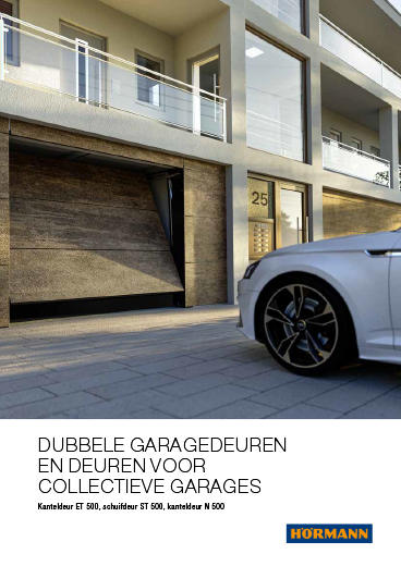 Dubbele garagedeuren en deuren voor collectieve garages